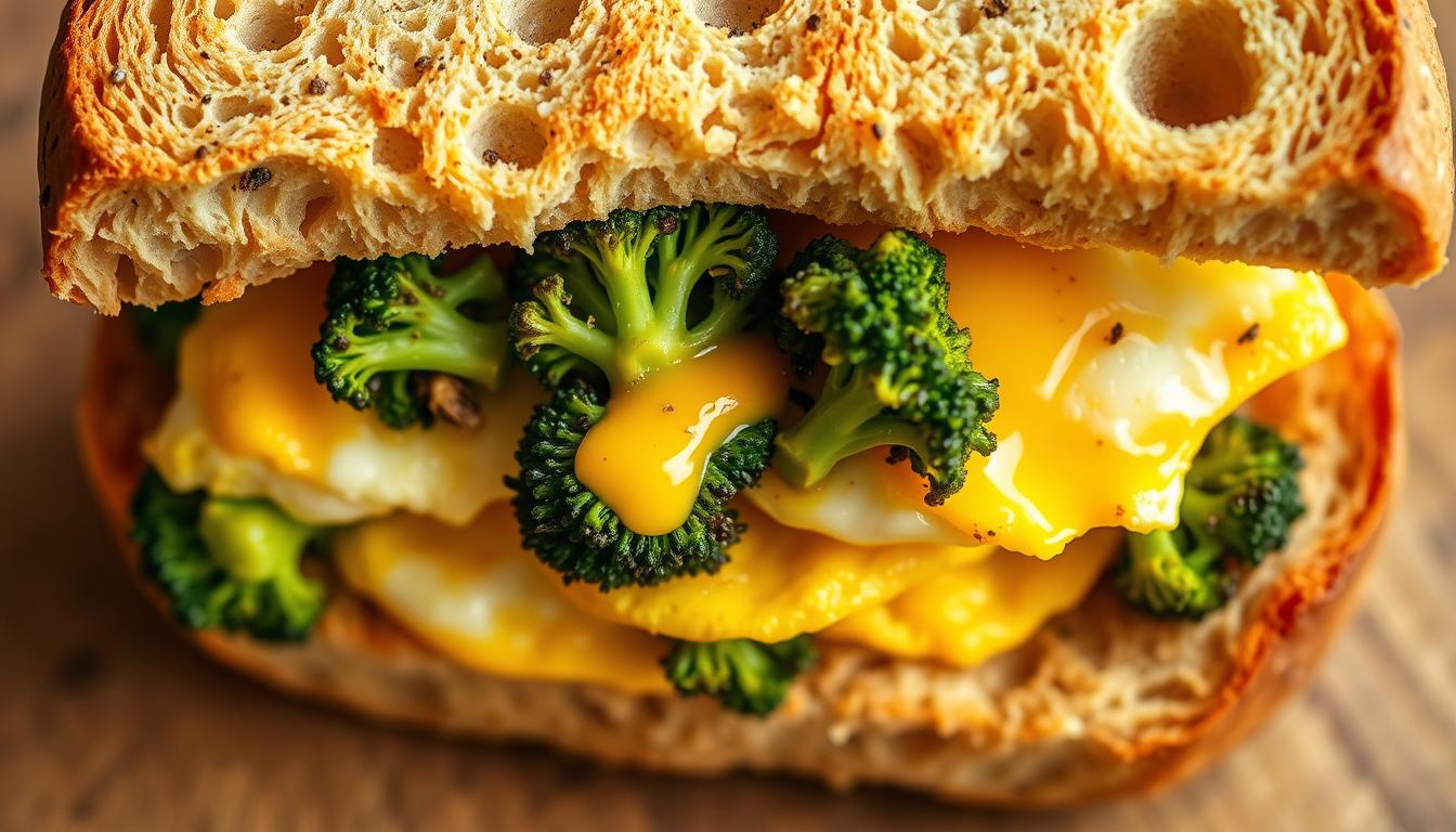 Broccoli and Egg Sandwich